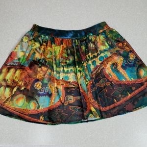 Hot Topic Book of Life Multicolored L Skirt Skulls